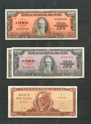 CUBA. Conjunto de 11 billetes. Incluyendo 1 ... 
