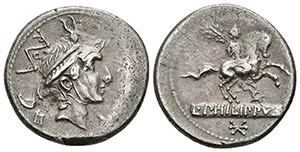 L. MARCIUS. PHILIPPUS. Denario. 113-112 a.C. ... 