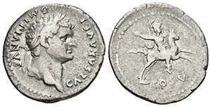 DOMICIANO. Denario. 77-78 d.C. Roma. A/ ... 