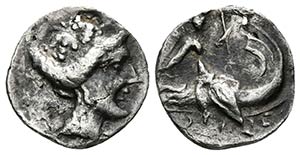 EUBOIA, Histiaia. Tetróbolo. 196-146 a.C. ... 