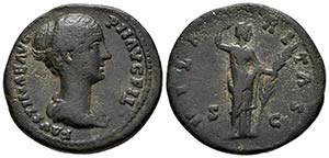 FAUSTINA II. As. 147-175 d.C. Roma. A/ Busto ... 