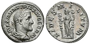 MAXIMINO I. Denario. 236-237 d.C. Roma. A/ ... 