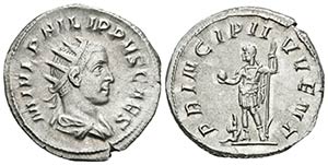 FILIPO II. Antoniniano. 244-246 d.C. Roma. ... 
