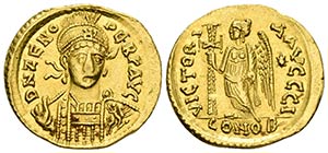 ZENO. Sólido. 476-491 d.C. Segundo reinado. ... 