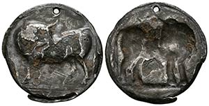 LUCANIA, Sybaris. Estátera. 550-510 a.C. A/ ... 