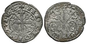 ALFONSO IX. Dinero. (1188-1230). Marca O-O, ... 