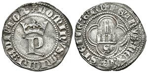 PEDRO I. 1/2 Real. (1350-1368). Sevilla. A/ ... 