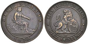 GOBIERNO PROVISIONAL. 10 Céntimos. 1870. ... 