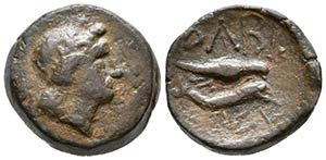 SKYTHIA, Olbia. Ae18. 350-300 a.C. A/ Busto ... 