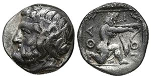 THASOS, Thracia. Dracma. 411-340 a.C. A/ ... 