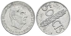ESTADO ESPAÑOL. 50 Céntimos. 1966 *19-68. ... 