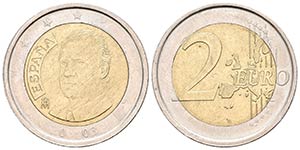 JUAN CARLOS I. 2 Euros. 2003. Acuñación ... 