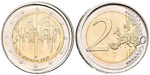 JUAN CARLOS I. 2 Euros. 2010. Mezquita de ... 