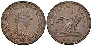 CANADA. George III. Penny-Token. 1812. Ae. ... 