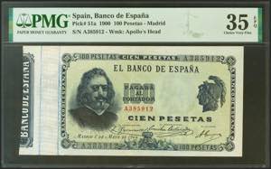 100 pesetas. January 1, 1900. Series A. ... 