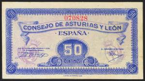 50 Céntimos. 1937.  Asturias y León. Sin ... 