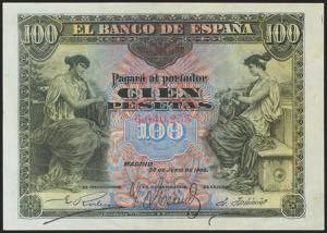 100 pesetas. June 30, 1906. No series. ... 