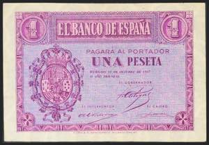 1 Peseta. 12 de Octubre de 1937. Serie B. ... 
