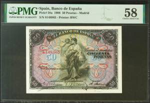 50 pesetas. September 24, 1906. No series. ... 