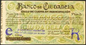5 Pesetas. 27 de Junio de 1923. Banco de ... 