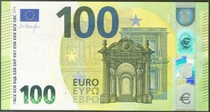 100 Euros. 28 de Mayo de 2019. Firma Draghi. ... 
