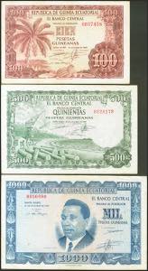 GUINEA ECUATORIAL. 100 Pesetas, 500 Pesetas ... 