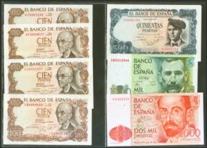 Conjunto de 20 billetes del Banco de España ... 