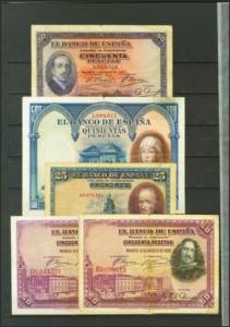 Conjunto de 43 billetes del Banco de España ... 