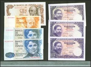 Conjunto de 56 billetes del Banco de España ... 