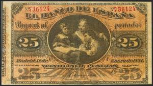 25 Pesetas. 1 de Enero de 1884. ... 