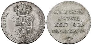 ISABEL II (1833-1868). Medalla. (Ar. ... 
