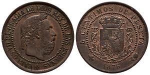 CARLOS VII (1868-1909). 5 Céntimos (Ae. ... 