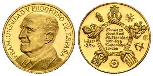 ESPAÑA. Medalla. (Au. 3,38g/20mm). 1969. ... 