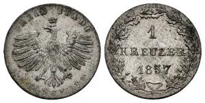 ALEMANIA. 1 Kreuzer. (Ar. 079g/14mm). 1857. ... 