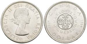 CANADA. 1 Dollar. (Ar. 23,10g/36mm). 1964. ... 