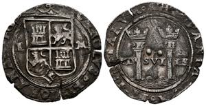 JUANA Y CARLOS (1504-1555). 2 Reales. (Ar. ... 