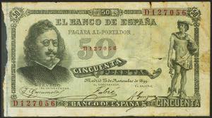 50 pesetas. November 25, 1899. Series D. ... 