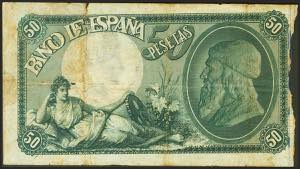 50 pesetas. November 25, 1899. ... 