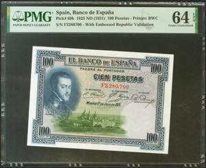 100 pesetas. July 1, 1925. Series F and with ... 