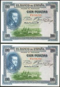 100 pesetas. July 1, 1925. Correlative ... 