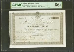 100 Reales of Fleece. November 1, 1873. Real ... 