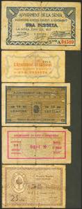 (1937ca). Set of 5 Civil War tickets issued ... 