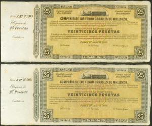 25 pesetas. July 1, 1885. Correlative ... 