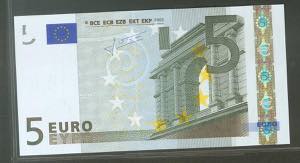 5 Euros. 1 de Enero de 2002. Firma Trichet. ... 