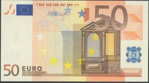 50 Euros. 1 de Enero de 2002. Firma Draghi. ... 