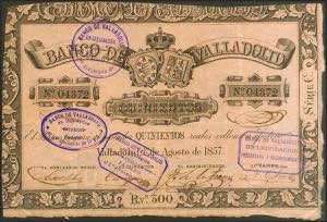 500 Reales de Vellón. 1 de Agosto de 1857. ... 