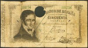 50 pesetas. July 1, 1874. Fake of Time. ... 