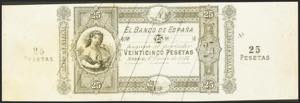 25 pesetas. January 1, 1875. Obverse proof ... 