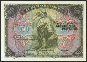 50 pesetas. September 24, 1906. No series. ... 