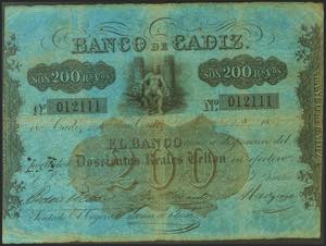 200 Reales. April 1, 1862. Issue II. (Edifil ... 